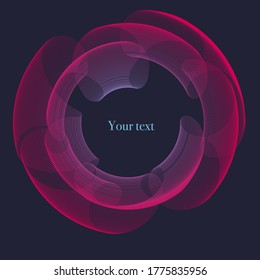 Elegant design vector frame with geometric shapes. Element for design of business card, flyer, banner, brochure and logo.