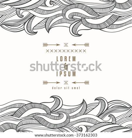 elegant design waves border wavy striped stock vector royalty free
