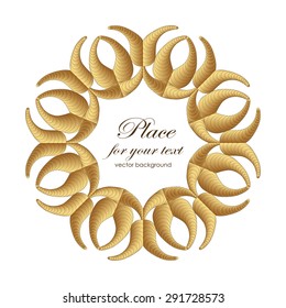  Elegant  designs  round template with copy-space for text . Good for labels, invitations, card. Vector illustration.