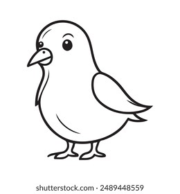 Elegant and detailed pigeon line art, perfect for t-shirts, hoodies, home decor, and digital projects. Available in scalable with 300 dpi resolution.