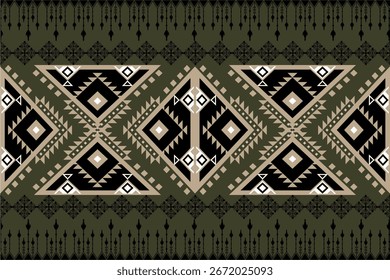 Patrón geométrico de Vector elegante y detallado con Elementos tribales étnicos. Este diseño sin costuras en colores naturales es ideal para textiles, fondos y proyectos de impresión.
