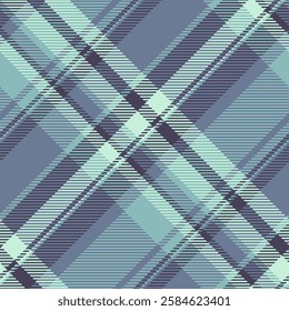 Elegant diagonal plaid pattern in cool pastel hues.  Perfect for textile design, website backgrounds, or fashion projects.  Seamless repeat texture offers versatility.