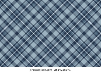 Elegant diagonal plaid pattern in cool blues and grays.  Perfect for textile design, website backgrounds, or stationery.