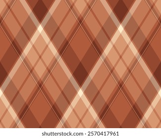 Elegant diagonal plaid pattern in earthy tones. Perfect for fall fashion, home decor, or website backgrounds.  Seamless repeat design offers versatile use.