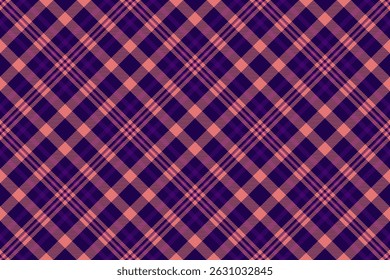 Elegante patrón de cuadros diagonales en ricos tonos púrpura y coral.  Perfecto para diseños textiles, de moda, fondos de Sitio web o proyectos temáticos otoñales.