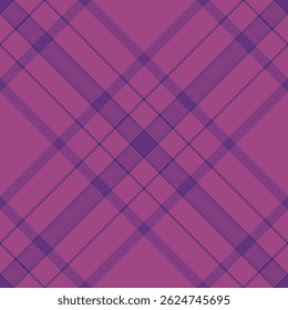 Elegant diagonal plaid pattern in shades of purple.  Perfect for textile design, fashion, website backgrounds, or stationery.