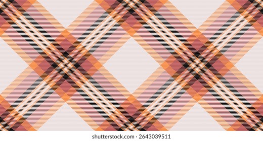 Elegant diagonal plaid pattern in soft peach, rose, and beige tones.  Perfect for textile design, website backgrounds, or fashionrelated projects.