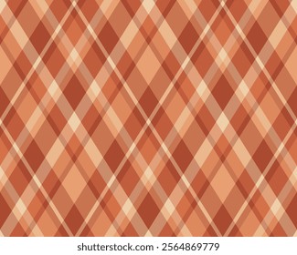 Elegant diagonal plaid pattern in warm earthy tones. Perfect for autumnal designs, website backgrounds, textile prints, and packaging.  Seamless repeat for endless possibilities.