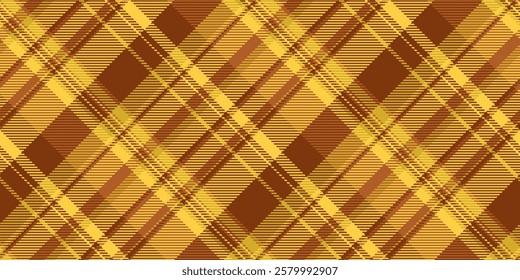 Elegant diagonal plaid pattern in warm gold and brown tones.  Perfect for autumnal designs, textile prints, and website backgrounds.