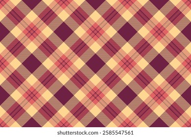 Elegant diagonal plaid pattern in warm autumnal tones.  Perfect for textile design, fallthemed projects, or adding a touch of classic style to your work.