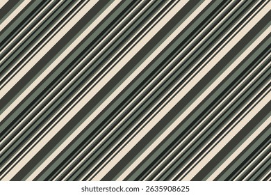Elegant diagonal stripes in muted greens, beige, and blacks create a sophisticated, seamless pattern.
