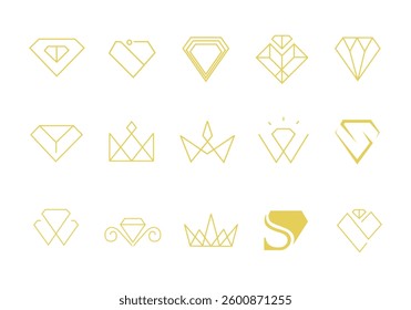 Elegant Diamond Jewelry Logo Element