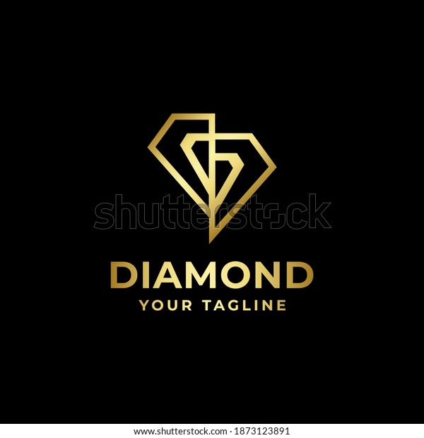 Elegant Diamond Logo Luxury Vector Stock Vector (royalty Free 