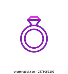 Elegant Diamond Ring Icon Design