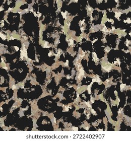 Elegante forma diferente, Jaguar Abstractas, patrón de moda de la impresión de la piel del animal del año nuevo con el sistema multicolor, colores vibrantes apagados, patrón de Vector perfectamente inconsútil de moda, conveniente para la impresión, por todo el patrón