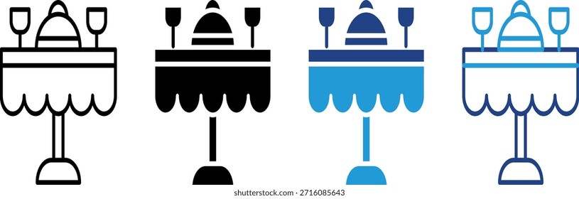 An elegant dinner table icon, the centerpiece of a feast, togetherness, and expressions of hope for a better year.