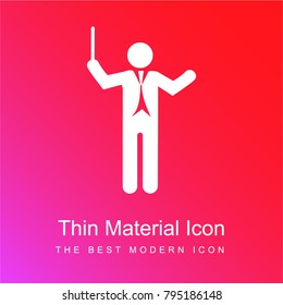 Elegant director red and pink gradient material white icon minimal design