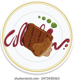 Elegant dish with artistic presentation