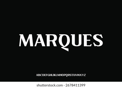 Diseño elegante del Vector de la fuente del alfabeto de la exhibición conveniente para el titular, el cartel, el logotipo, la revista y más