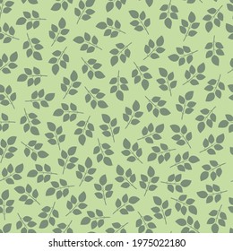 Elegant ditsy foliage texture vector seamless pattern design of exotic branches of leaves. Trendy repeating texture background for wallpaper, screen printing and textile industry