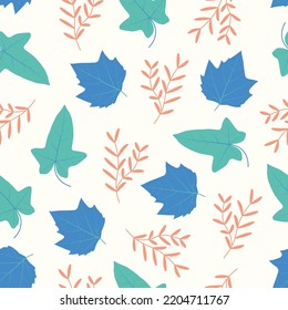 Elegant ditsy foliage texture. Vector floral seamless pattern design of exotic abstract branches of leaves. Trendy repeating texture background for wallpaper, surface printing and textile industry