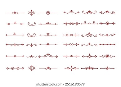 Elegant Divider Ornaments Vector Illustration.






