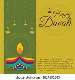 Elegant diwali design for different uses