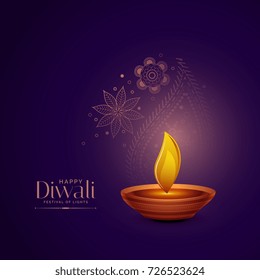 elegant diwali festival greeting background