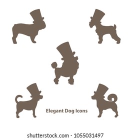 Elegant dog icon. Pets.