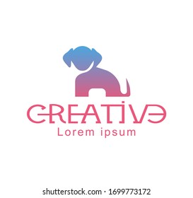 Elegant dog logo for company identity