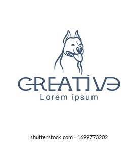 Elegant dog logo for company identity