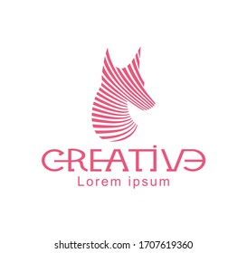 Elegant dog logo for company identity