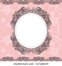 Elegant doily on lace gentle background
