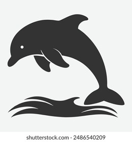 Elegant Dolphin Silhouette Vector: Perfect for All Your Design Needs