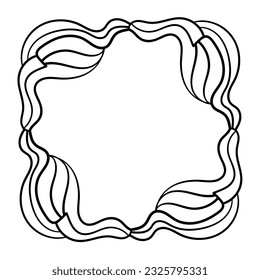 Elegant doodle frame. Vector illustration. 