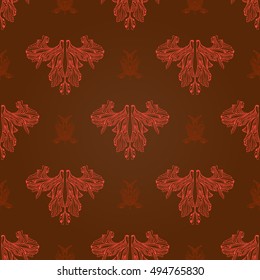 Elegant doodle seamless pattern. Nice hand-drawn illustration