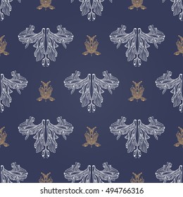 Elegant doodle seamless pattern. Nice hand-drawn illustration