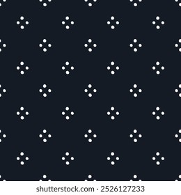 Elegant dots pattern diamond shape motif seamless ornate background. Hand drawn abstract square ornament concept art. Modern fabric design textile swatch ladies dress, man shirt all over print block.