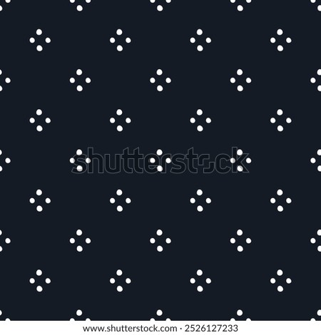 Elegant dots pattern diamond shape motif seamless ornate background. Hand drawn abstract square ornament concept art. Modern fabric design textile swatch ladies dress, man shirt all over print block.