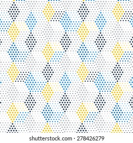 elegant dotted cubical pattern, horizontal hexagons