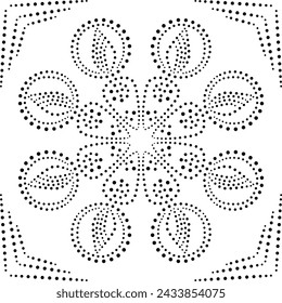 Elegant Dotted Floral Design Pattern