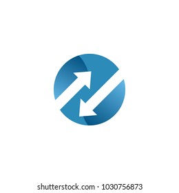 Elegant double arrow logo design concept