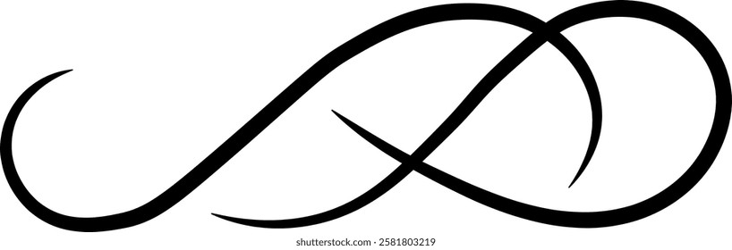 Elegant double infinity symbol forming a stylish graphic design, ideal for wedding invitations, tattoos, logos, or any project conveying eternal connection and everlasting love