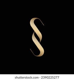 Elegant double S logo in rope look alike