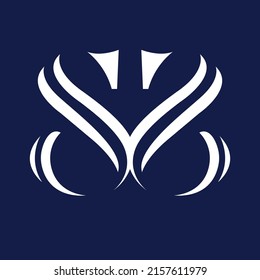 Elegant double S logo, SS monogram, SS letters vector icon
