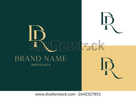 Elegant DR Wedding Monogram Logo and Luxury Wedding Brand Identity