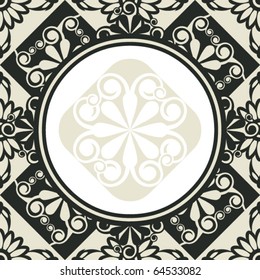 diseño elegante de drenaje, elementos decorativos vectoriales florales