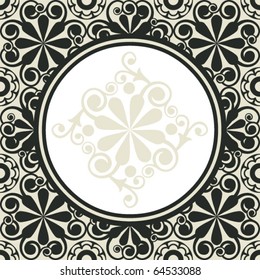 elegant drapery design, decorative vector floral elements