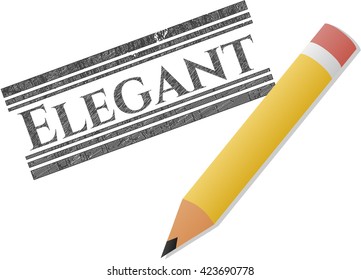 Elegant drawn with pencil strokes