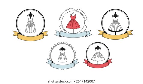 Elegant Dress Designs on Mannequins for Fashion Boutiques and Tailoring Businesses Online